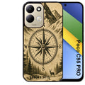 Coque pour POCO C95 PRO personnalisée voyage et boussole