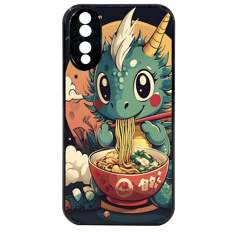 Coque noire taperso pour Honor 70 LITE 90 et LITE avec motif dragon ramen 1 protection antichoc personnalisée