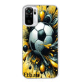 Coque taperso pour Redmi Note 10 4G 5G PRO 10S avec motif football personnalisee protection antichoc personnalisée