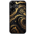 Coque noire taperso pour POCO M6 4G avec motif marbre noir protection antichoc personnalisée