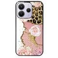 Coque noire taperso pour Redmi Note 14 et PRO PLUS 4G 5G avec motif marbre fleur leopard protection antichoc personnalisée