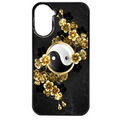 Coque noire taperso pour Redmi A5 4G avec motif yin yang et fleur protection antichoc personnalisée