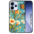 Coque noire taperso pour OPPO Reno 15 et F FS 5G avec motif fleur orange protection antichoc personnalisée