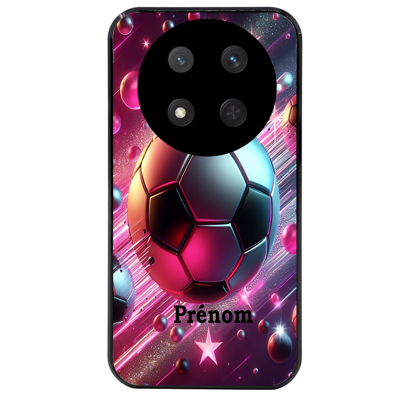 Coque noire taperso pour Magic 7 LITE et PRO avec motif foot etoile personnalisee protection antichoc personnalisée