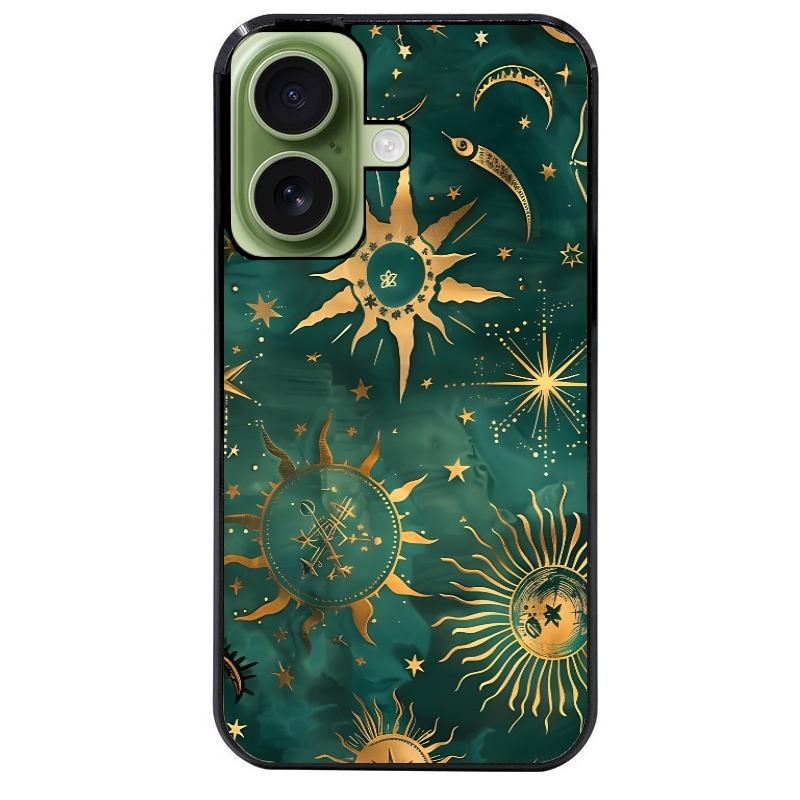 Coque noire taperso pour Iphone 17 17E AIR MAX PRO avec motif lune et astro protection antichoc personnalisée