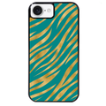 Coque noire taperso pour Iphone 16 16E PLUS MAX PRO avec motif zebre vert protection antichoc personnalisée