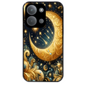 Coque noire taperso pour Redmi 15C 4G et 5G avec motif lune astre protection antichoc personnalisée