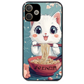 Coque noire taperso pour OPPO A5 PRO 4G et 5G avec motif chat ramen cerisier protection antichoc personnalisée