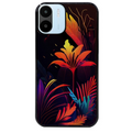 Coque noire taperso pour Redmi A1 et A2 avec motif tropical jaune protection antichoc personnalisée