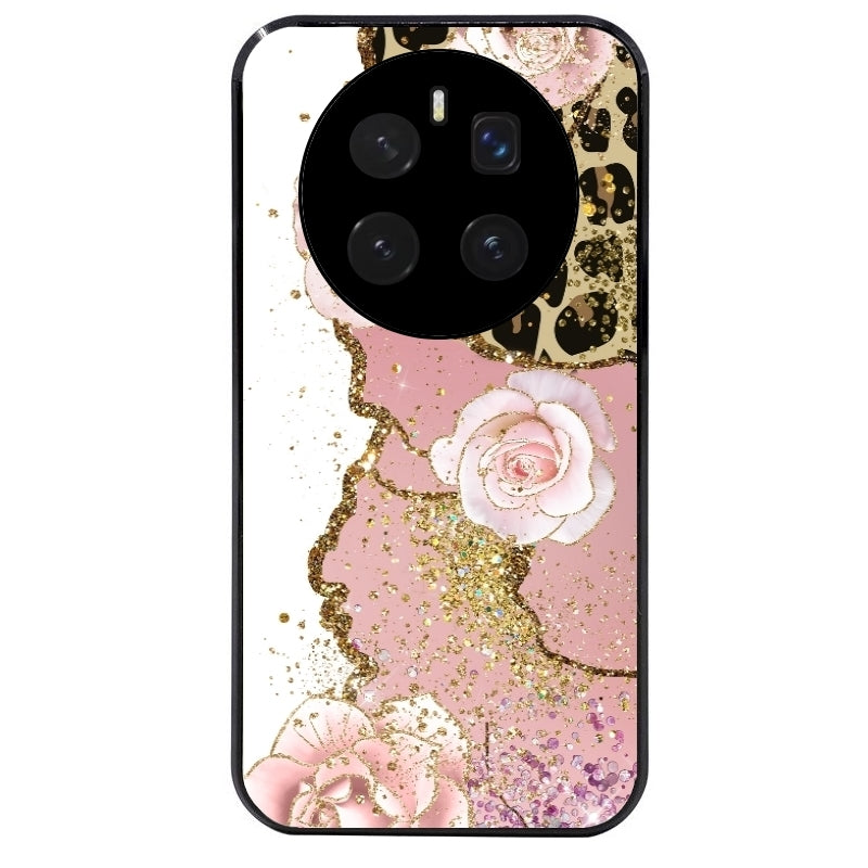 Coque noire taperso pour Magic 7 LITE et PRO avec motif marbre fleur leopard protection antichoc personnalisée