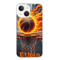 Coque taperso pour Iphone 14 et PRO PLUS PRO MAX avec motif basket flamme personnalisee protection antichoc personnalisée