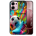 Coque noire taperso pour OPPO A6 PRO 4G et 5G avec motif foot color personnalisee protection antichoc personnalisée