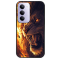 Coque noire taperso pour Redmi 15 4G et 5G avec motif lion flamme protection antichoc personnalisée