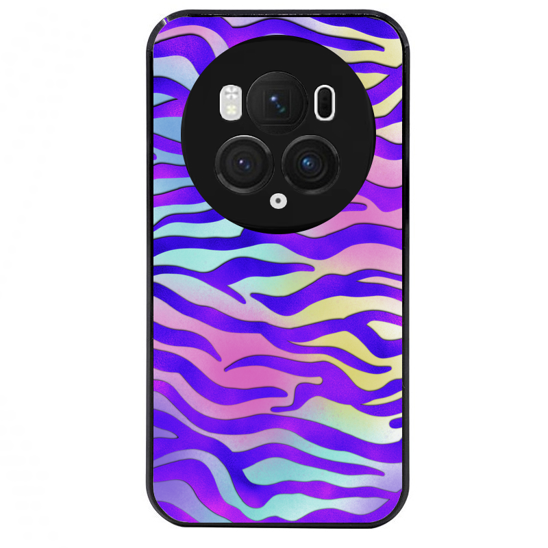 Coque noire taperso pour Magic 5 6 LITE et PRO avec motif zebre color protection antichoc personnalisée