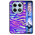 Coque noire taperso pour Redmi Note 15 et PRO PLUS 4G 5G avec motif zebre color protection antichoc personnalisée