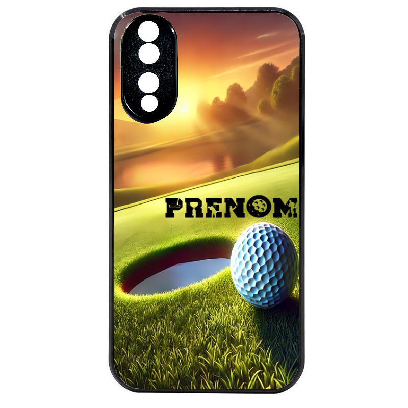 Coque noire taperso pour Honor 70 LITE 90 et LITE avec motif golf personnalisee protection antichoc personnalisée