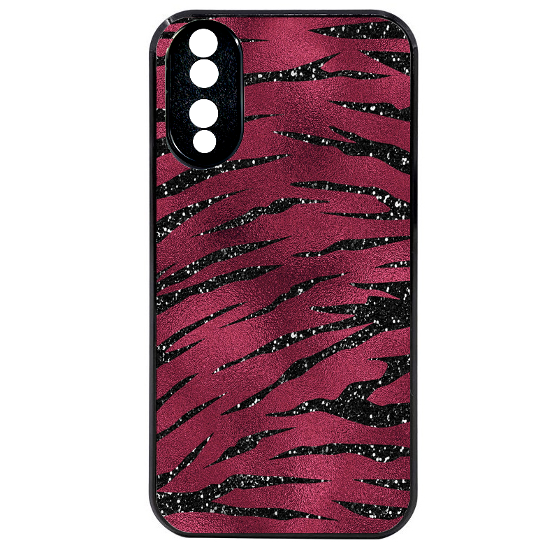 Coque noire taperso pour Honor 70 LITE 90 et LITE avec motif zebre grenat protection antichoc personnalisée