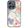 Coque noire taperso pour Moto Edge 60 et Neo Fusion Pro avec motif fleur couleur pastel protection antichoc personnalisée