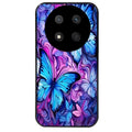 Coque noire taperso pour Magic 7 LITE et PRO avec motif papillon violet uv protection antichoc personnalisée