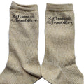 Chaussettes paillettes doré motif maman formidable