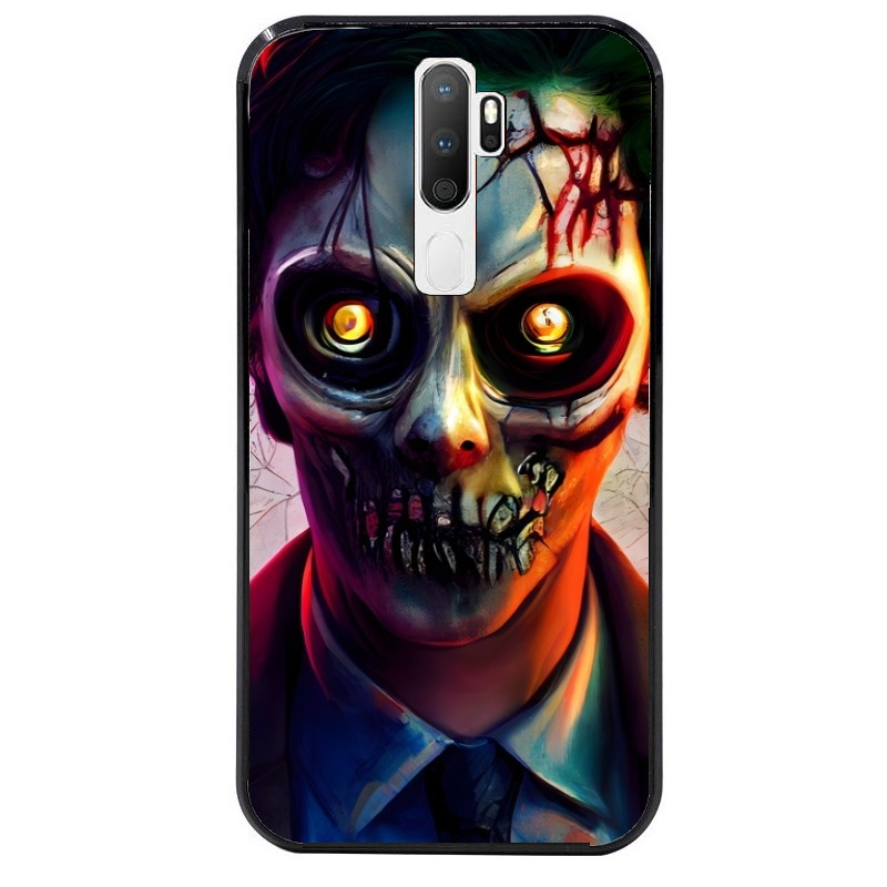Coque noire taperso pour OPPO A5 A9 2020 motif joker style zombie protection antichoc personnalisée