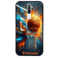 Coque noire taperso pour OPPO A5 A9 2020 avec motif basket ball color personnalise protection antichoc personnalisée