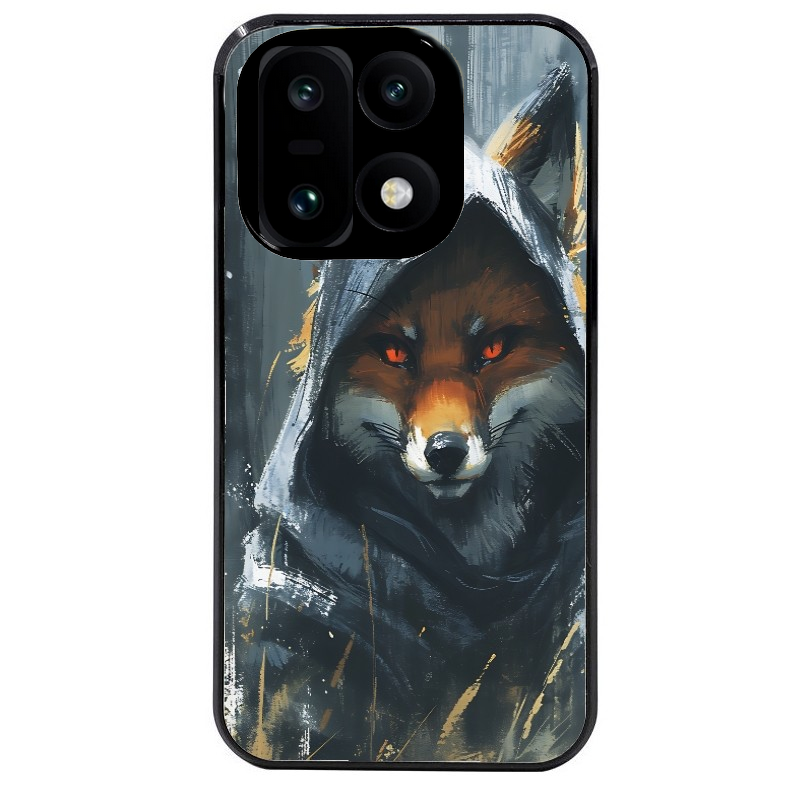 Coque noire taperso pour OnePlus 15 avec motif renard fox des bois protection antichoc personnalisée