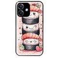 Coque noire taperso pour OPPO A40 avec motif sushi kawai anime protection antichoc personnalisée