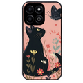 Coque noire taperso pour Honor 70 LITE 90 et LITE avec motif chat papillon 2 protection antichoc personnalisée