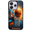 Coque noire taperso pour Redmi Note 14 et PRO PLUS 4G 5G avec motif basket ball color personnalise protection antichoc personnalisée