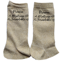 Chaussettes personnalisée paillettes doré motif maitresse formidable