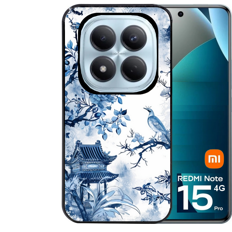 Coque noire taperso pour Redmi Note 15 et PRO PLUS 4G 5G avec motif japan art protection antichoc personnalisée