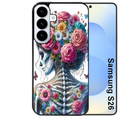 Coque noire taperso pour galaxy S26 et PLUS ULTRA FE avec motif tete de mort calavera papillon protection antichoc personnalisée