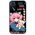 Coque noire taperso pour OPPO A16 et A16S avec motif anime et chat protection antichoc personnalisée