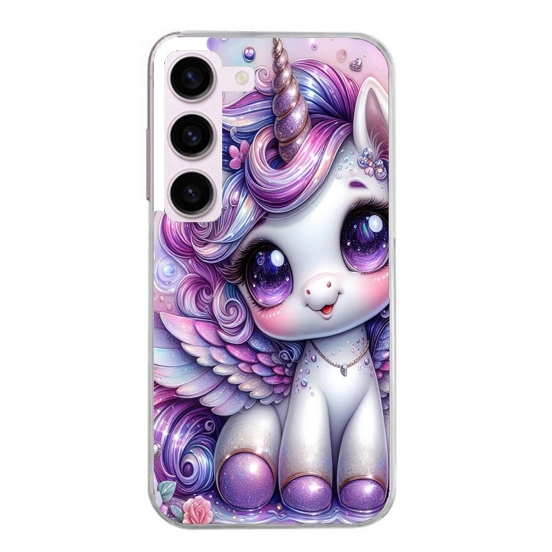 Coque taperso pour Galaxy A13 4G et 5G A23 A53 avec motif licorne violette protection antichoc personnalisée