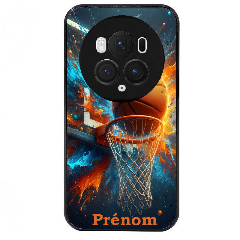 Coque noire taperso pour Magic 5 6 LITE et PRO avec motif basket ball color personnalise protection antichoc personnalisée