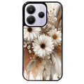 Coque noire taperso pour Redmi Note 14 et PRO PLUS 4G 5G avec motif dreamcatcher marguerite protection antichoc personnalisée