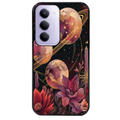 Coque noire taperso pour Redmi 15 4G et 5G avec motif astro et fleurs protection antichoc personnalisée
