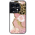 Coque noire taperso pour OnePlus 11 et 12 avec motif marbre fleur leopard protection antichoc personnalisée