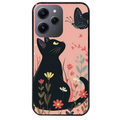 Coque noire taperso pour Redmi 12 4G et 5G avec motif chat papillon 2 protection antichoc personnalisée