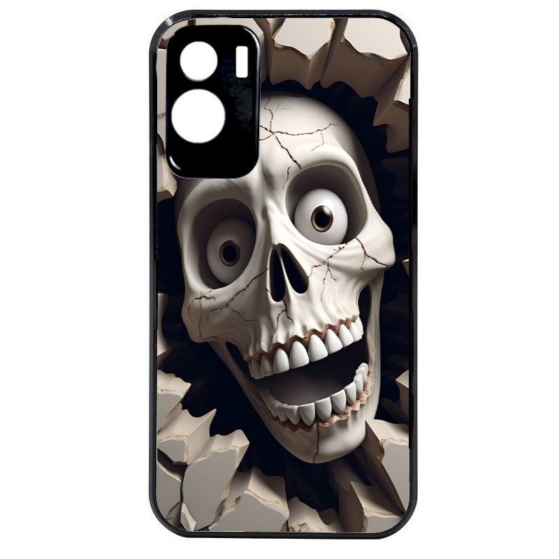 Coque noire taperso pour Honor 70 LITE 90 et LITE avec motif tete de mort smile protection antichoc personnalisée