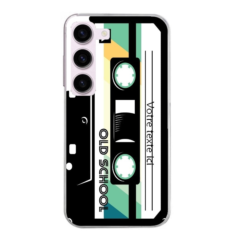 Coque taperso pour Galaxy A13 4G et 5G A23 A53 personnalisable avec motif cassette vintage protection antichoc personnalisée