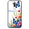 Coque noire taperso pour OPPO A5 A9 2020 avec motif papillon prenom personnalisee protection antichoc personnalisée