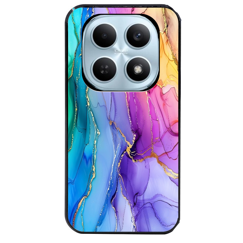 Coque noire taperso pour POCO M8 5G et PRO 5G avec motif marbre tie dye protection antichoc personnalisée