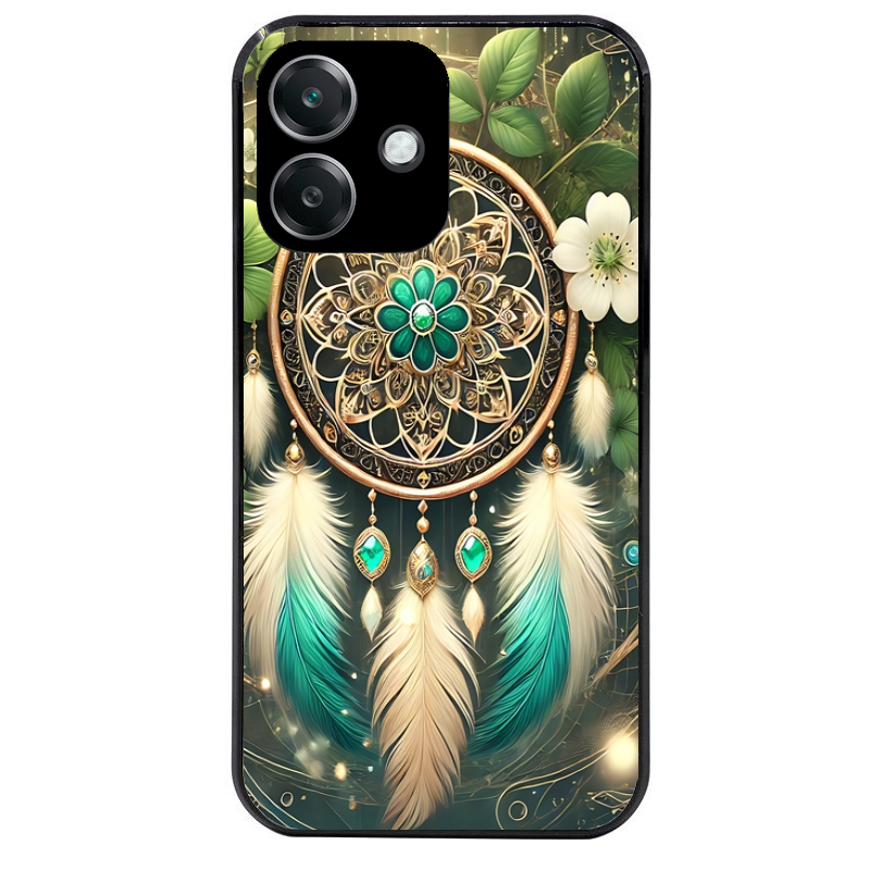 Coque noire taperso pour OPPO A40 avec motif dreamcatcher talisman protection antichoc personnalisée