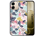 Coque noire taperso pour OPPO A6 A6X 4G et 5G avec motif jungle et fleur rose protection antichoc personnalisée