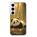 Coque taperso pour galaxy A04S A14 A34 A54 avec motif panda et papillon personnalisee protection antichoc personnalisée