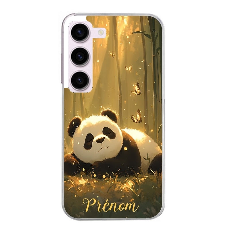 Coque taperso pour Galaxy A13 4G et 5G A23 A53 avec motif panda et papillon personnalisee protection antichoc personnalisée