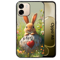 Coque noire taperso pour OPPO A6 A6X 4G et 5G avec motif lapin et fleurs personnalisee protection antichoc personnalisée