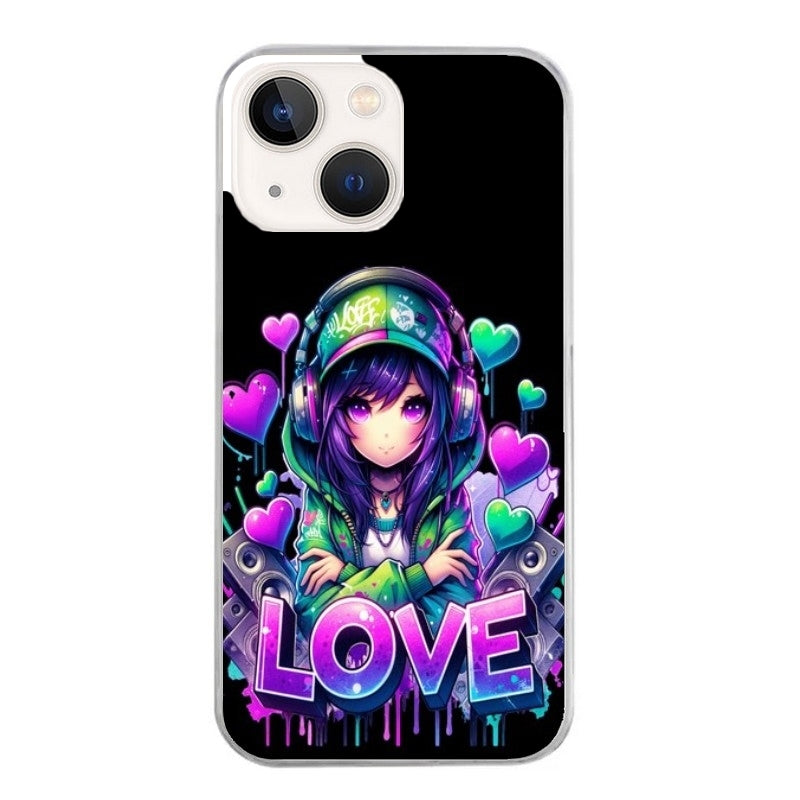 Coque taperso pour Iphone 14 et PRO PLUS PRO MAX avec motif anime manga et love protection antichoc personnalisée